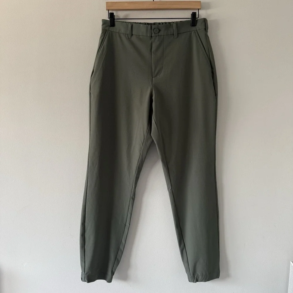Mizzen + Main Helmsman Pants Mens 34x30 Performance Chino Tech Golf Office Green
